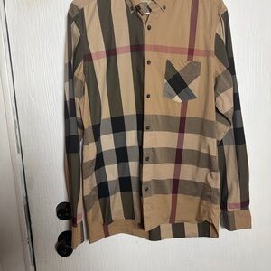 Burberry Multicolor Plaid Dress Shirt
